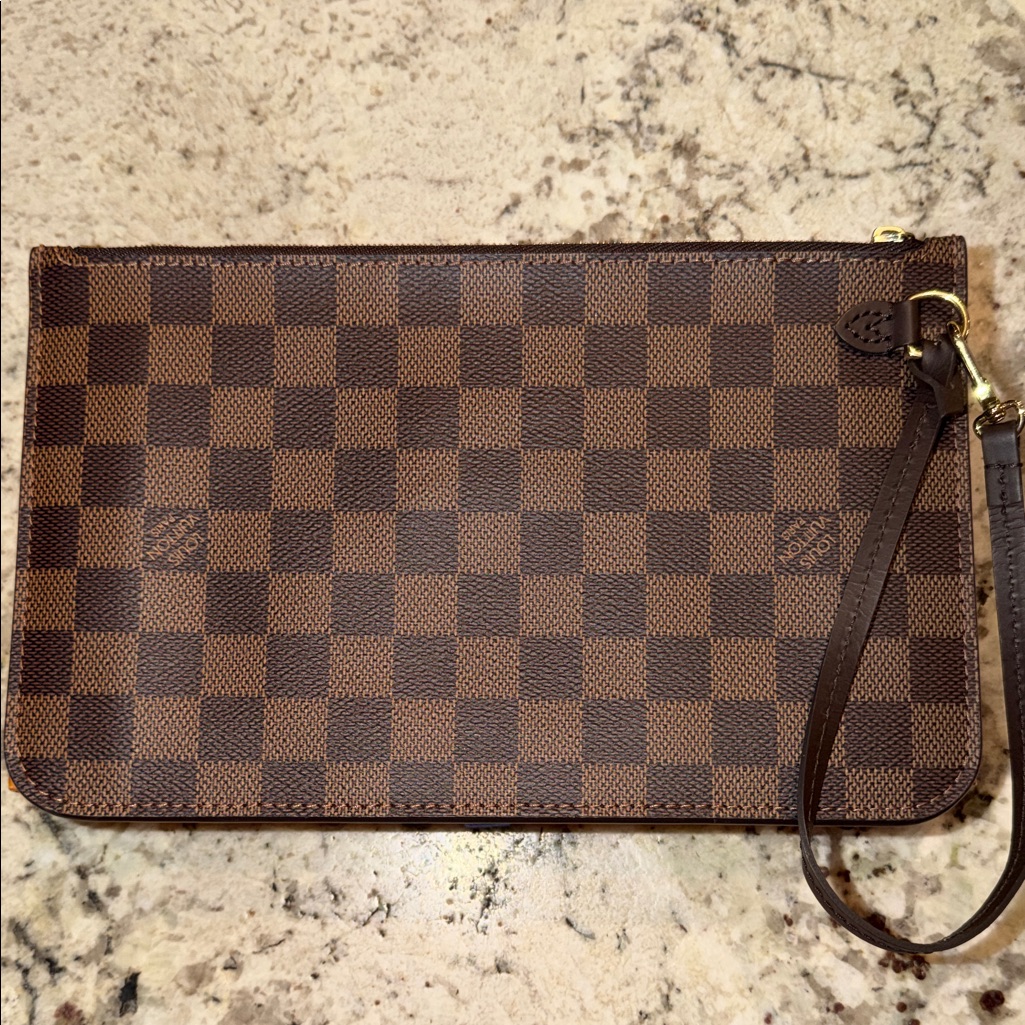 Louis Vuitton Damier Ebene Neverfull Pouch